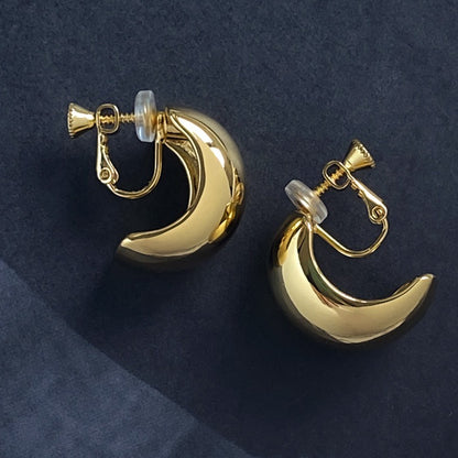 Women's Cold Style Metal Circle Ear Clip Earrings