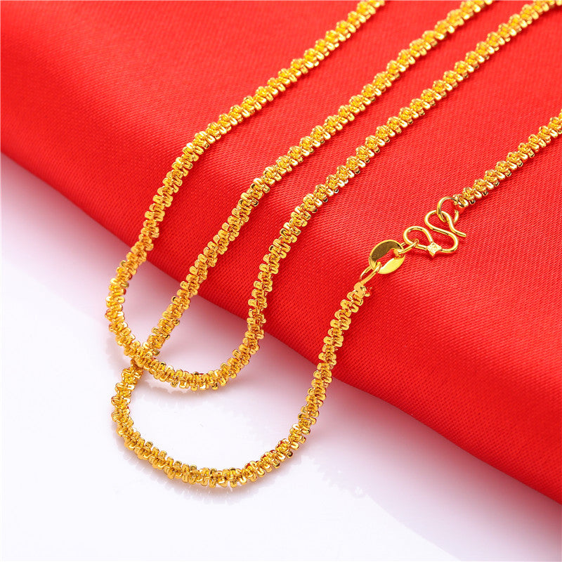 Women's Water Wave Box Hemp Flowers Clavicle Necklaces