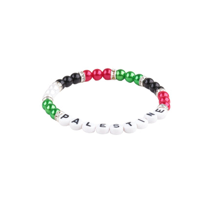 Women's & Men's Woven Rope Letter Colorful Beads Palestinian Bracelets