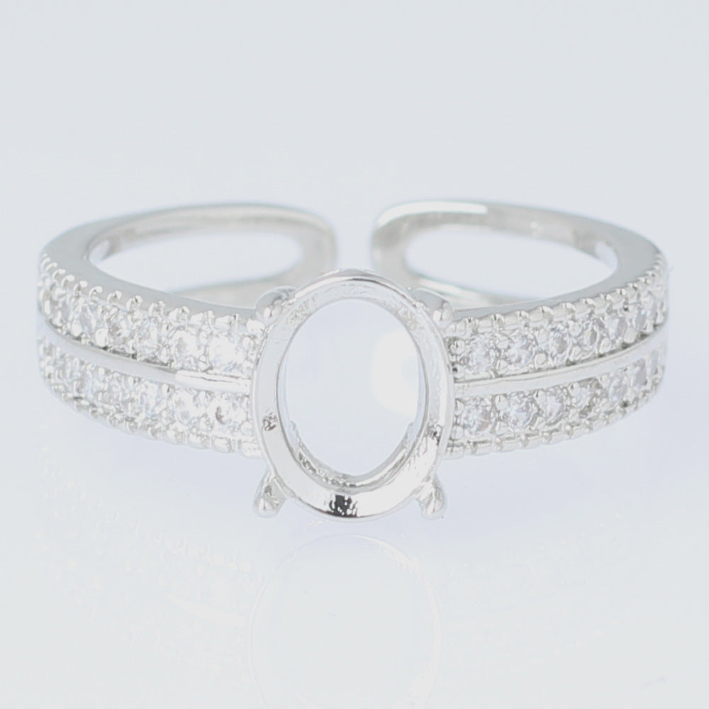 Frame Open Mouth Autumn Copper Alloy Electroplating Sier Rings