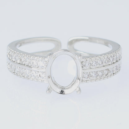 Frame Open Mouth Autumn Copper Alloy Electroplating Sier Rings