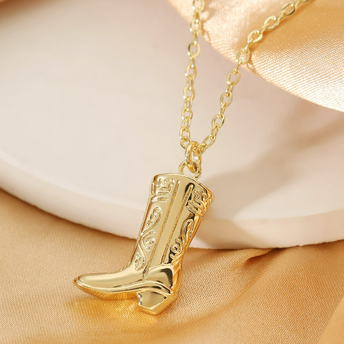 Fashion Personalized Boots Vintage Denim High Heels Pendants