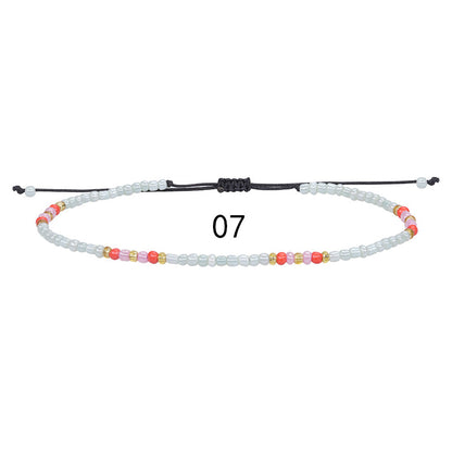 Colorful Bead Braided Anklet Summer Beach Bracelets