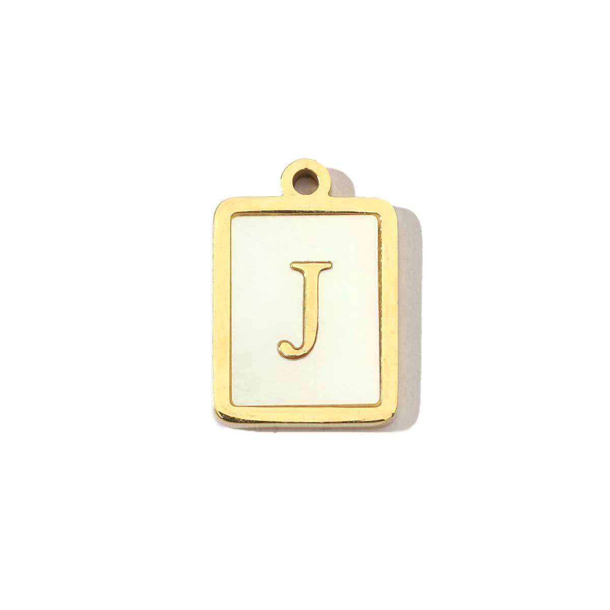 Real Gold Letters Stainless Steel Shell Pendants