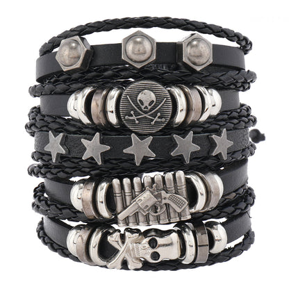 Skull Match Sets Personality Trend Simple Bracelets