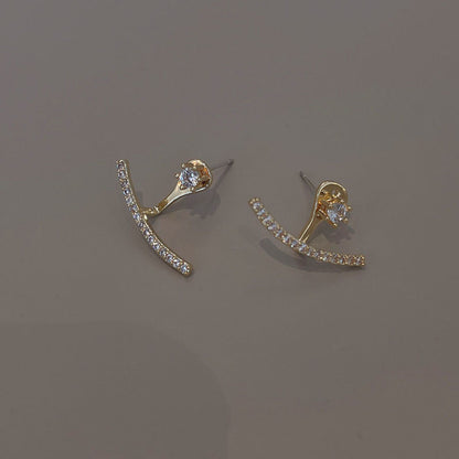 Zircon Female Summer Unique Niche Temperament Earrings