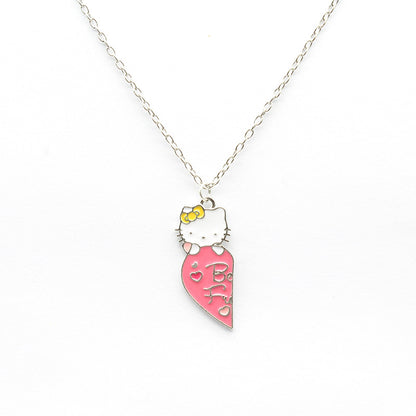 Cartoon Stitching Love Cat Neck Accessories Necklaces