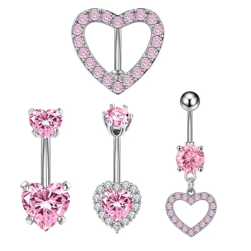 Heart Navel Stylish Piercing Jewelry Heart-shaped Earrings