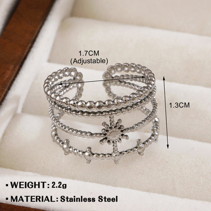 Women's Fashionable Elegant Stainless Steel Love Heart-shaped Rings