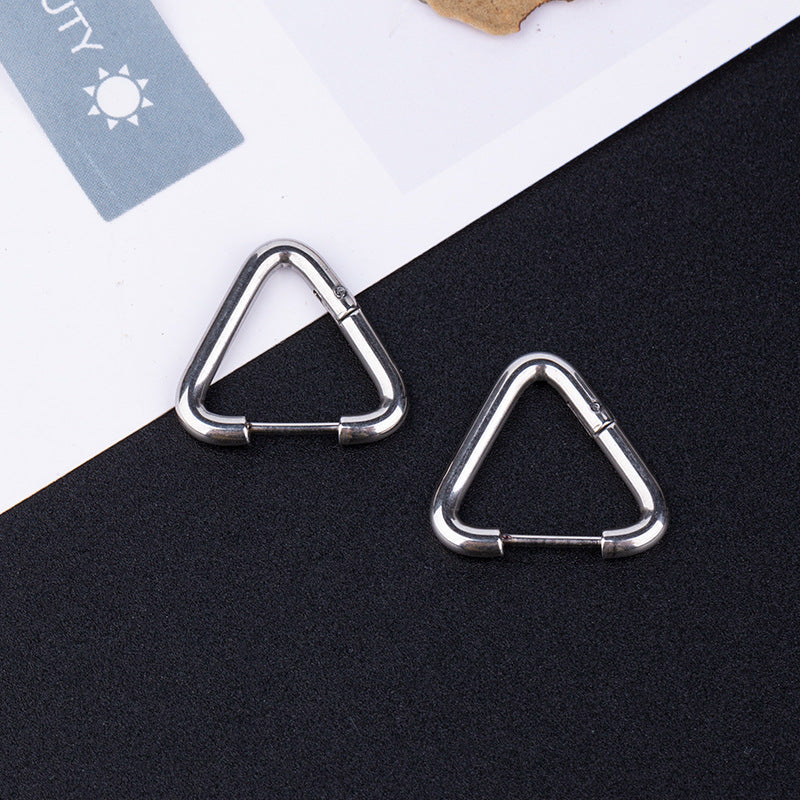 Stainless Steel Trendy Solid Color Fashion Titanium Love Star Earrings