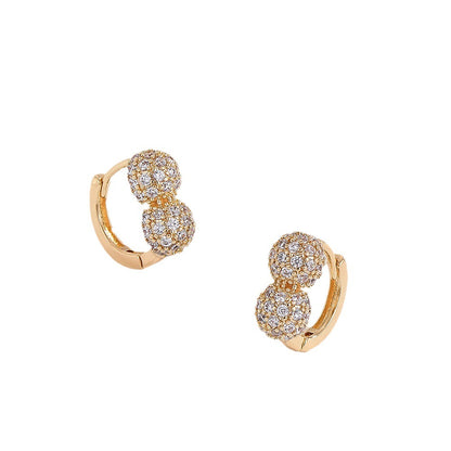 Women's Diamond Circle Ear Clip High-grade Elegant Earrings