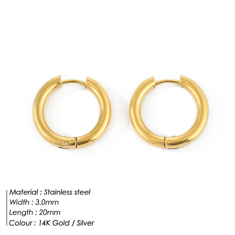 Stainless Steel Ear Gold Plated Jewelry Earrings