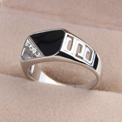 Classic Square Fashion Man's Hand Jewelry Rings