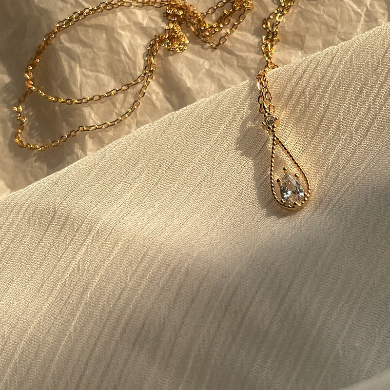 Zircon Water Drop Super Fairy Female Necklaces