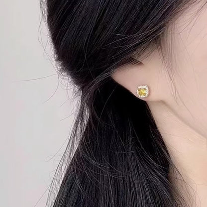Women's Small Sugar Cube For Light Luxury Earrings