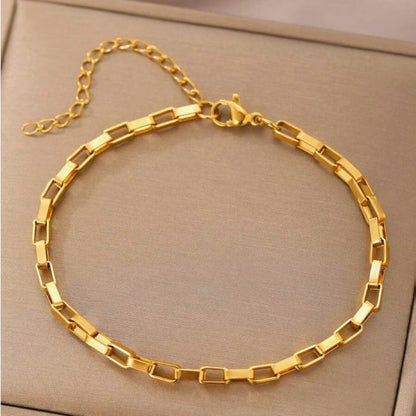 Box Chain Style Simple Lady Jewelry Bracelets