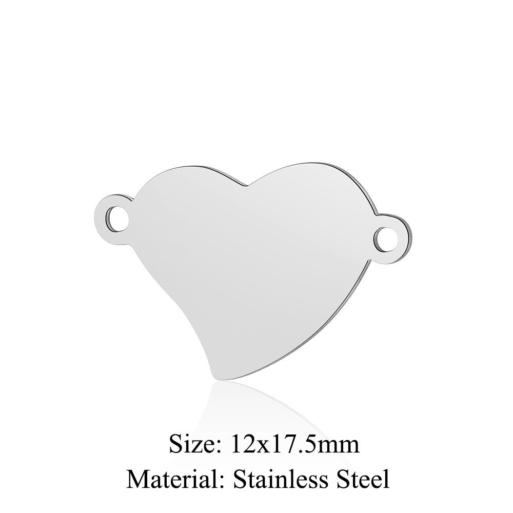 Steel Peach Heart Ornament Accessories Palm Pendants