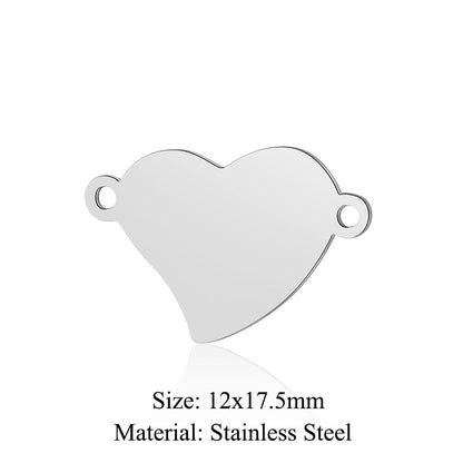 Steel Peach Heart Ornament Accessories Palm Pendants