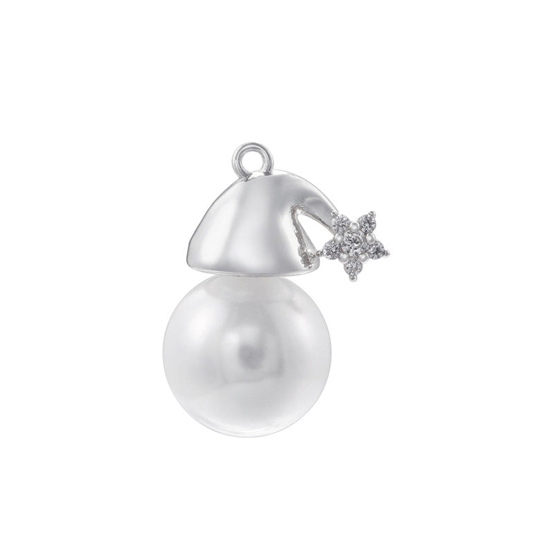 Gold Bow Jingling Bell Star Pearl Pendants