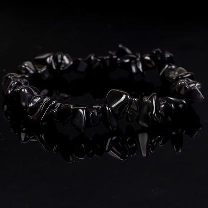 Natural Gravel Amethyst Elastic String Stretchable Bracelets