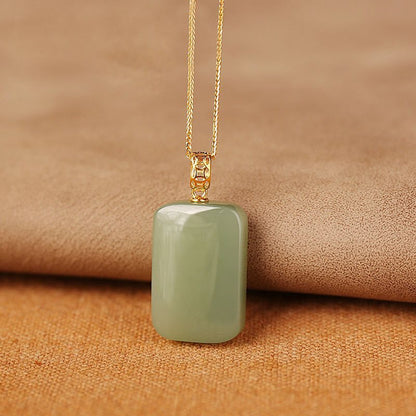 Women's White Square Lucky Titanium Steel Affordable Pendants
