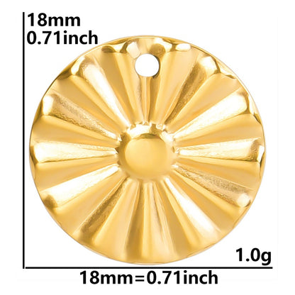 Colorful Vacuum Plating Stainless Steel Geometric Spacer Pendants