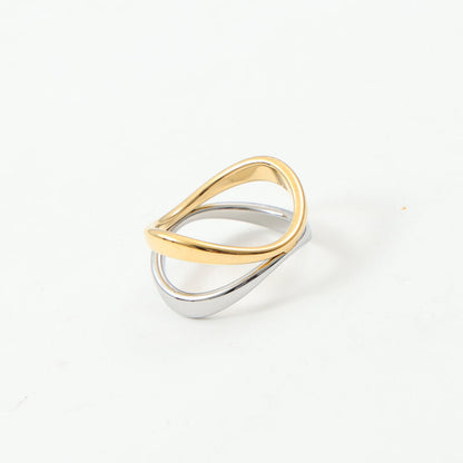 Two-color Color Matching Titanium Steel Gold Bracelets