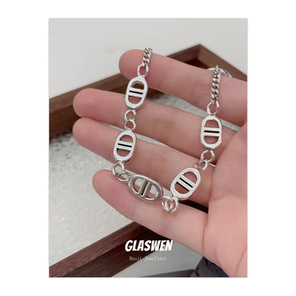 Simple Personality Chain Heart Female Temperament Wild High Bracelets