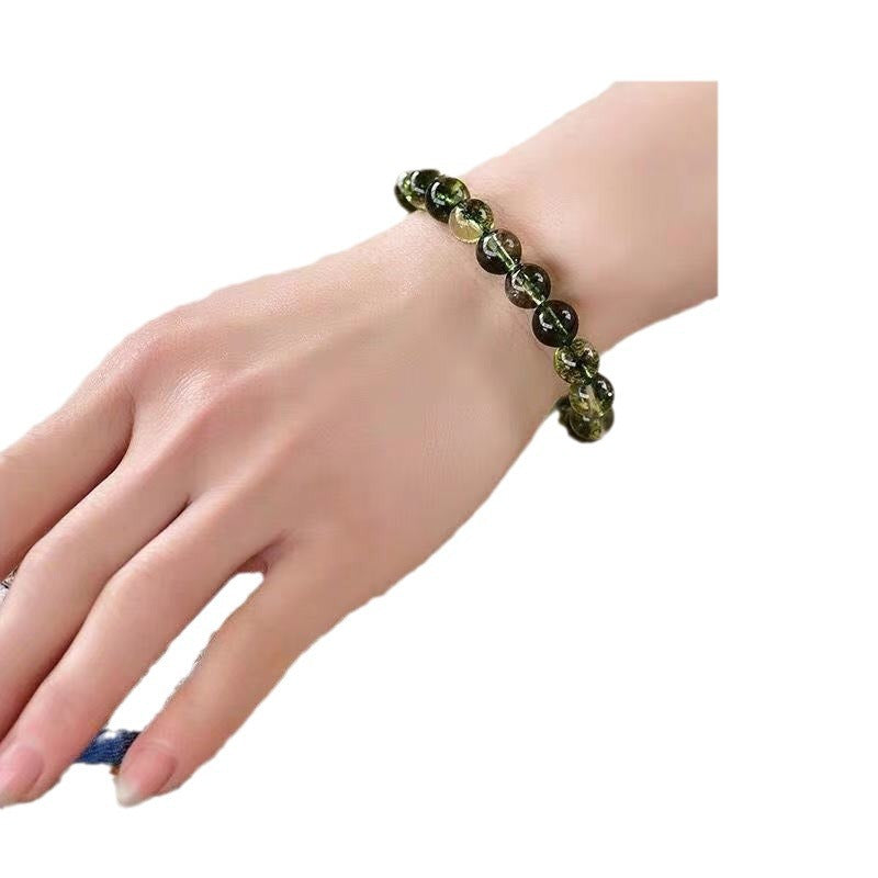 Women's & Men's Fashion Natural White Crystal Green Hot Bracelets