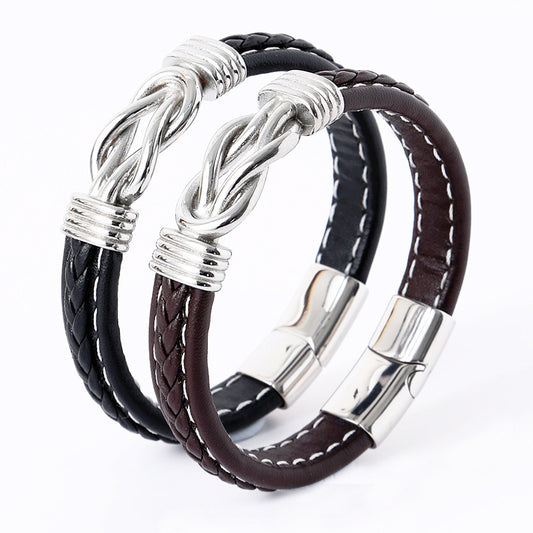 Men's Long Heng Ornament Punk Leather Fashion Bracelets