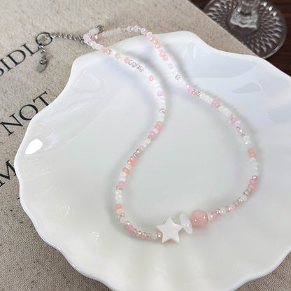 Beaded Trendy Vacation Style Clavicle Gift Necklaces