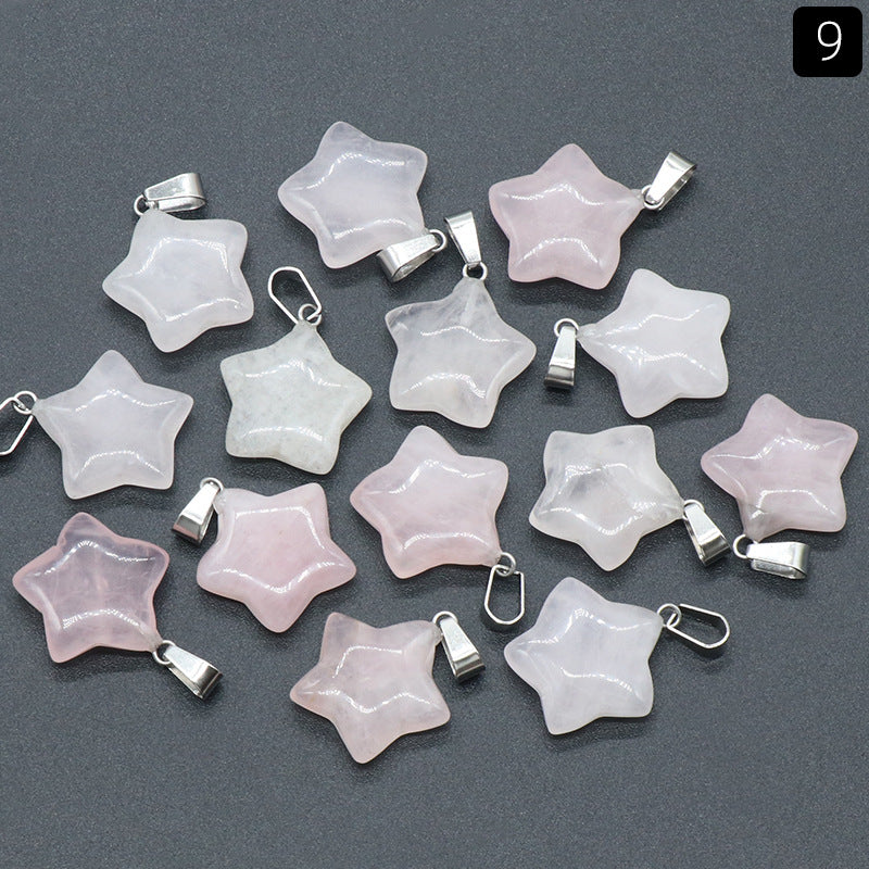 Beautiful Five-pointed Star Natural Stone Accessories Pendants