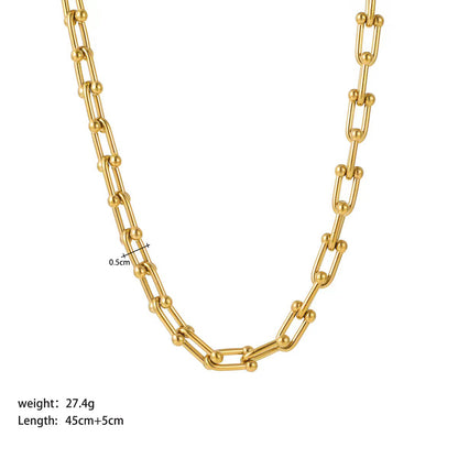 Women's & Men's Stainless Gold Hip Hop Cuban Link Necklaces