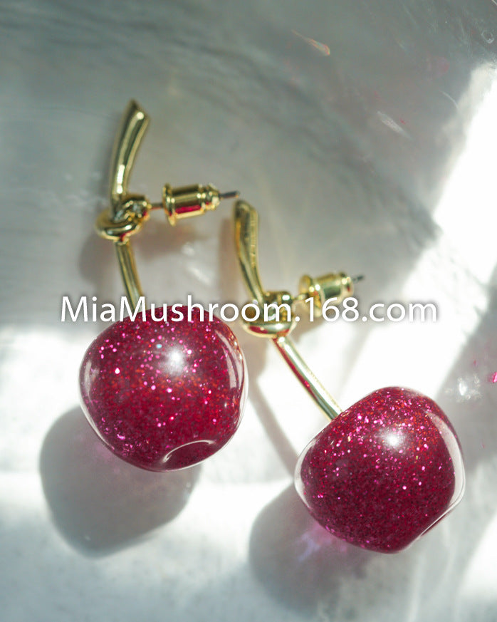 Women's Sweet Cool Style Cherry Fruit Ear Rings