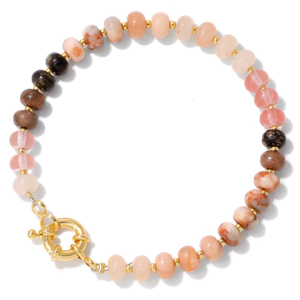 Stone Beads Female Classic Style Preppy Color Bead Bracelets