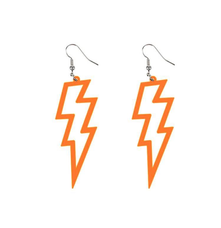 Women's Acrylic Hollow Lightning Ear Simple Stylish Earrings