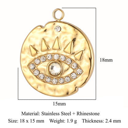 Bohemian Natural Stone Titanium Steel Ornament Pendants