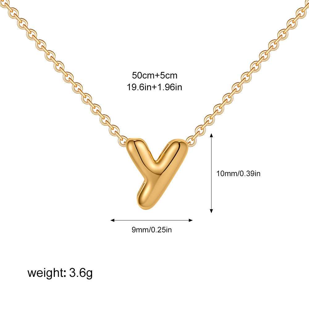 English Letter Simple High-grade Stainless Steel Necklaces