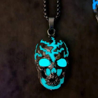 Men's Glowing Skull Long Hip Hop Noctilucent Pendants