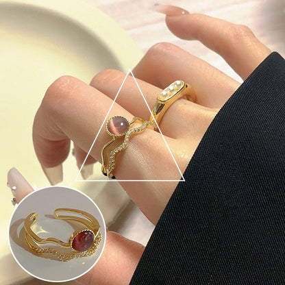 Offer Open Female Retro Fashion Twin Rings