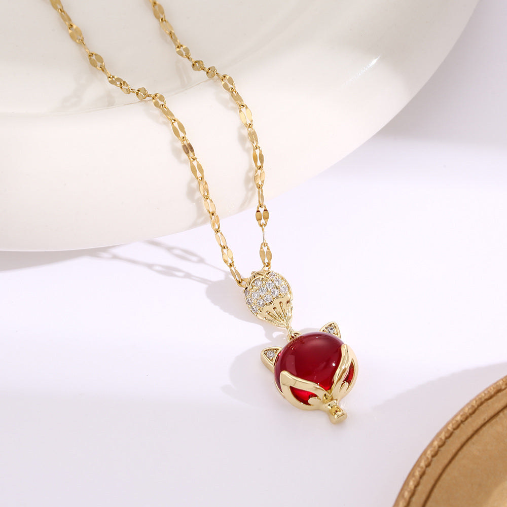 Safety Lock Calabash Pendent Graceful Advanced Necklaces