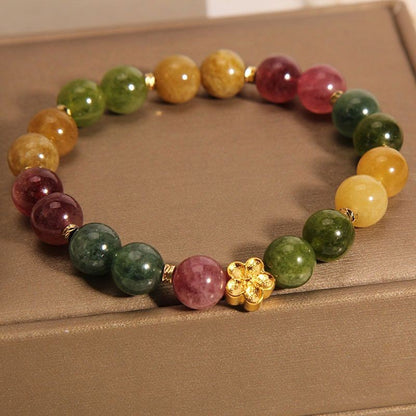 Style Chinese Color Tourmaline Jade Design Bracelets