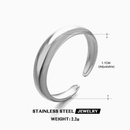 Fashion Stainless Steel Simple Popular Line Rings