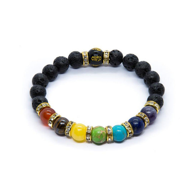 Women's & Men's Natural Stone Crystal Anxiety Relief Mandala Bracelets