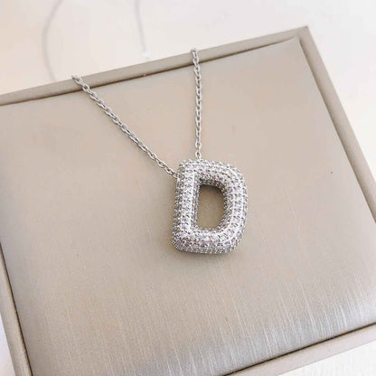 Women's Letter Hip Hop Full Zircon Exquisite Necklaces