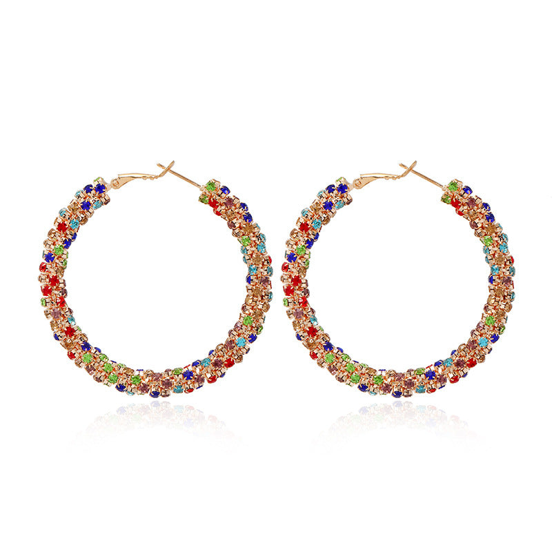 Niche Design Circle Slimming Exaggerated Cold Earrings