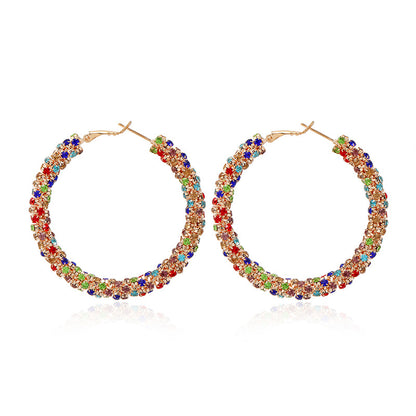 Niche Design Circle Slimming Exaggerated Cold Earrings