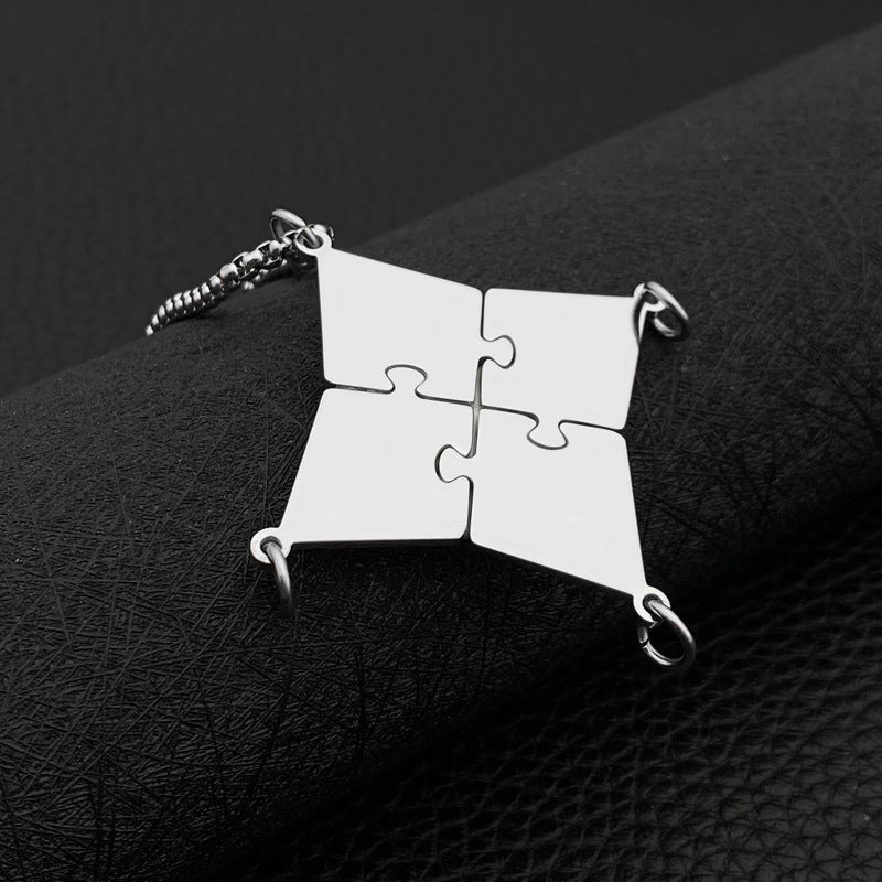 Korean Style Girlfriends Friendship Creative Puzzle Pendants