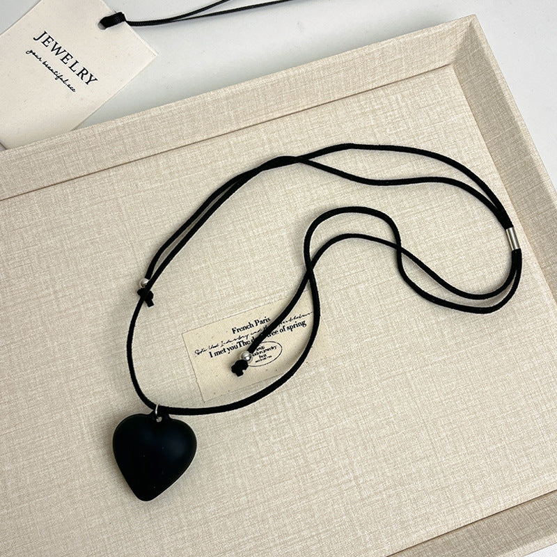 Women's Love Long Leather Rope Adjustable Sweater Necklaces