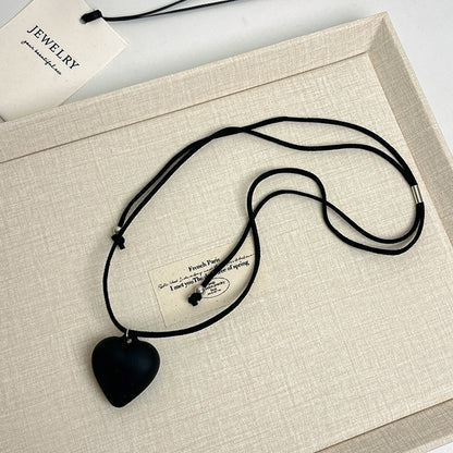 Women's Love Long Leather Rope Adjustable Sweater Necklaces